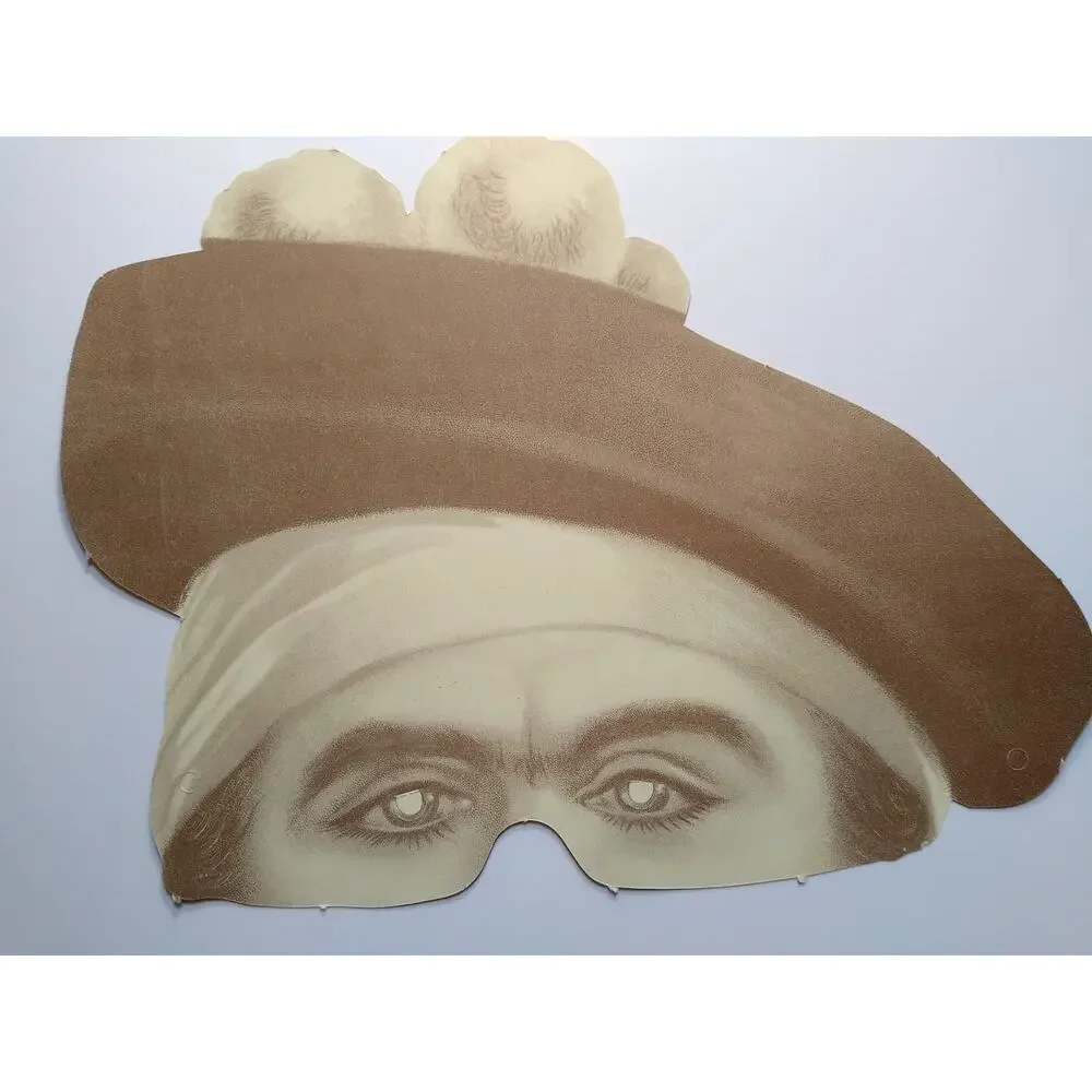 Vintage Renaissance Pirate Mask Paper Eye Mask Costume Accessory Hat Plumes